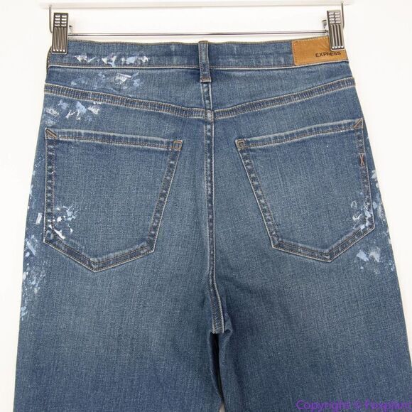 NEW‎ Express splatter jeans, 2S (2 short) - Picture 7 of 16